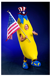 A patriotic banana